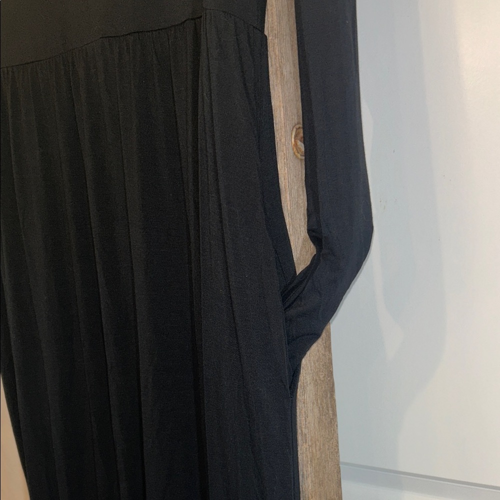 Beeson River Classic Black Babydoll Long Sleeve Dress XL - Picture 5 of 7